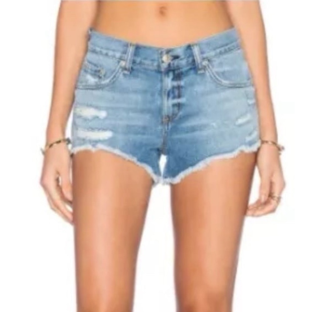 Rag & Bone Cut-off Distressed Denim Shorts in Gunner Size 25